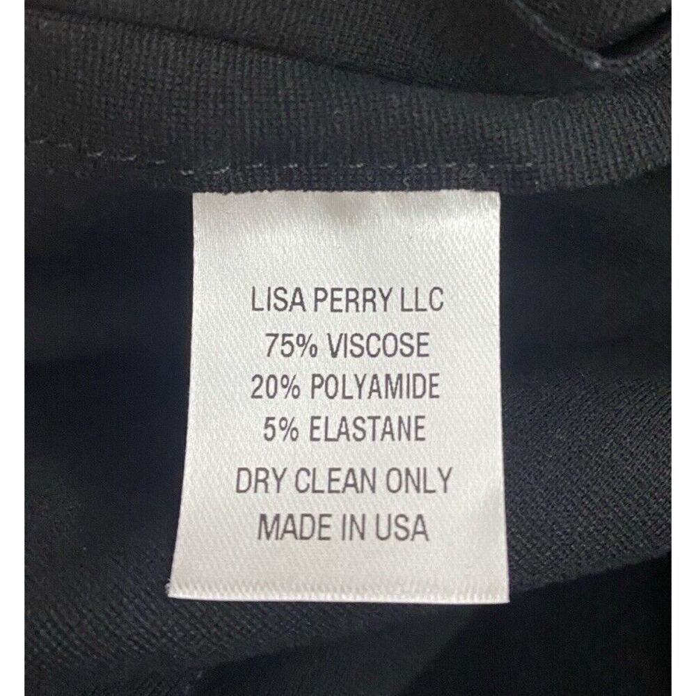 Lisa Perry Barneys Womens Maxi Dress Sz 12 Black Stretch Column‎ Pockets Career - Picture 11 of 11